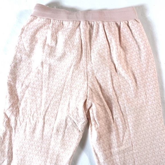 Michael Kors Women's Joggers Size Small Pink MK AOP Stretch Waist All Over Print - Picture 3 of 10